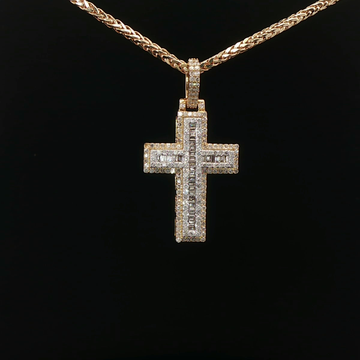 CRUZ DE ORO CON DIAMANTES