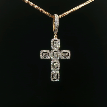 CRUZ DE ORO CON DIAMANTES