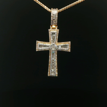 CRUZ DE ORO CON DIAMANTES