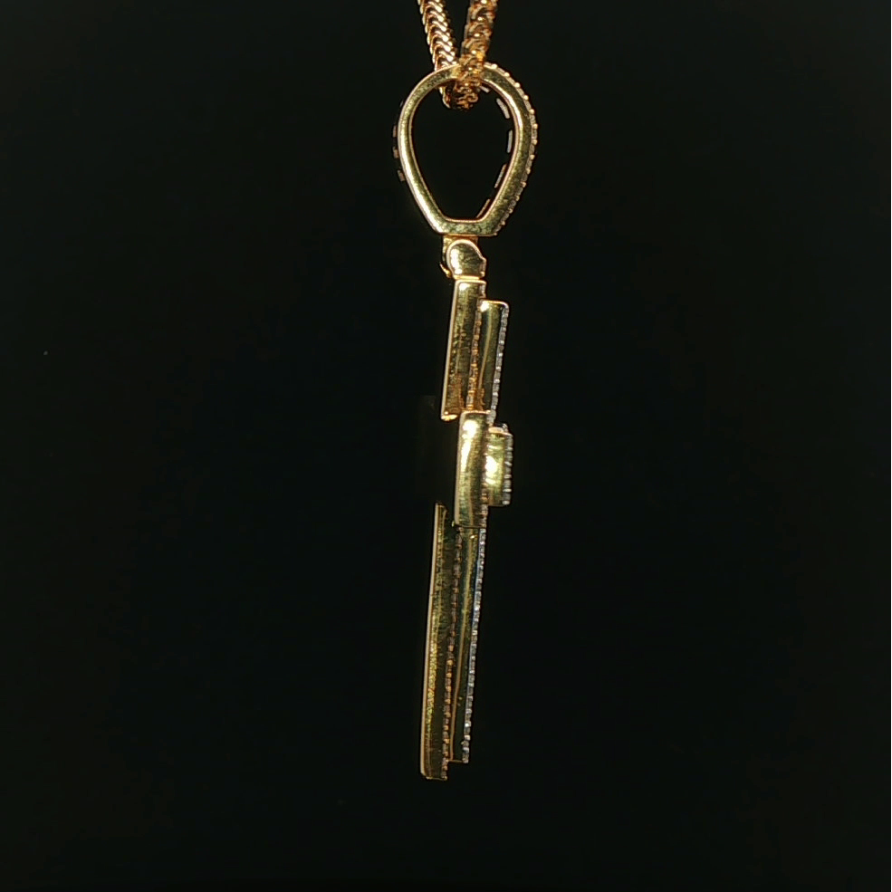 CRUZ DE ORO CON DIAMANTES