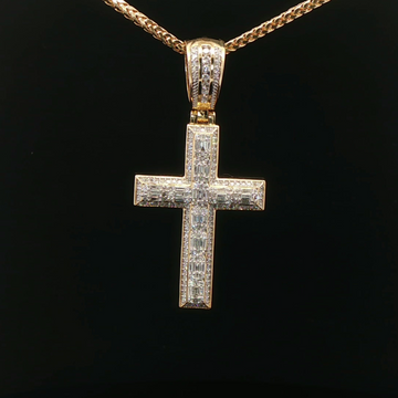 CRUZ DE ORO CON DIAMANTES