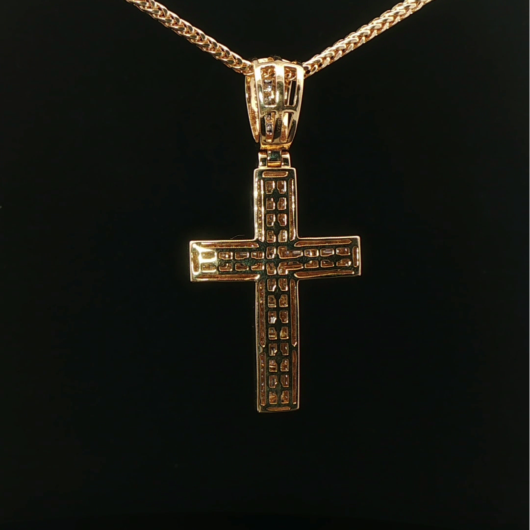 CRUZ DE ORO CON DIAMANTES