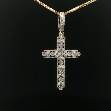 CRUZ DE ORO CON DIAMANTES