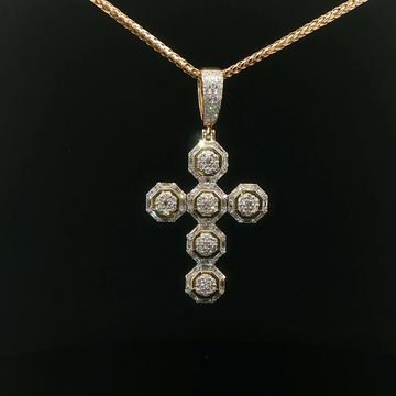 CRUZ DE ORO CON DIAMANTES