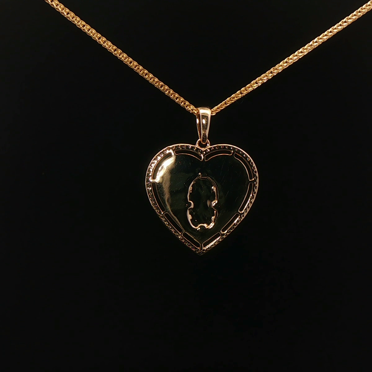 MEDALLA RELIGIOSA DE ORO CON DIAMANTES