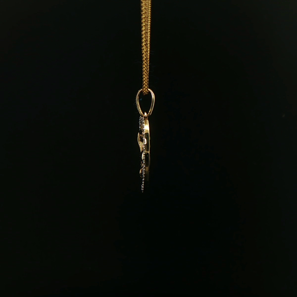 MEDALLA BAUTIZO DE ORO CON DIAMANTES