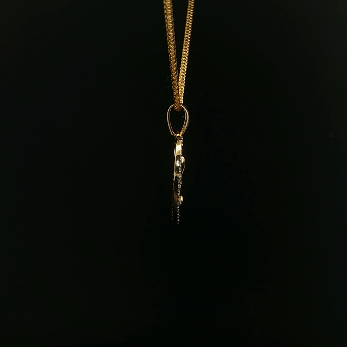 MEDALLA BAUTIZO DE ORO CON DIAMANTES