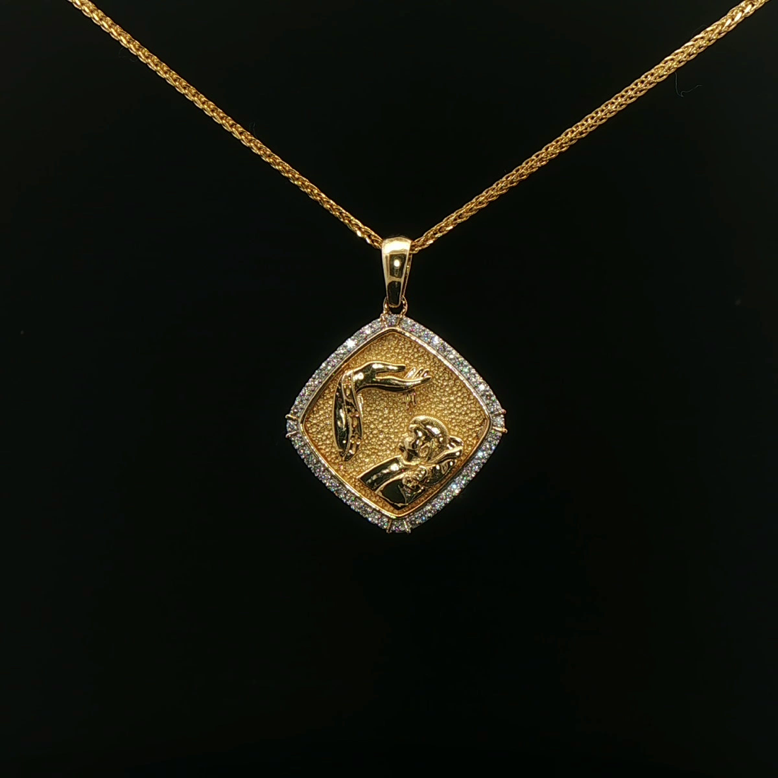 MEDALLA BAUTIZO DE ORO 14K