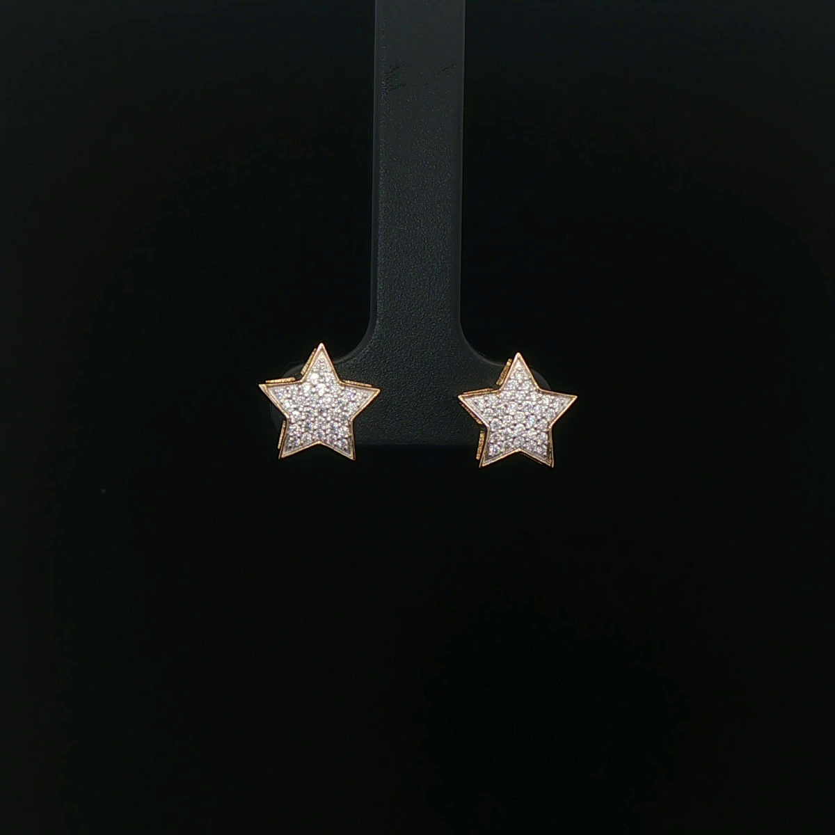 ARETES DE ORO 14K CON DIAMANTES