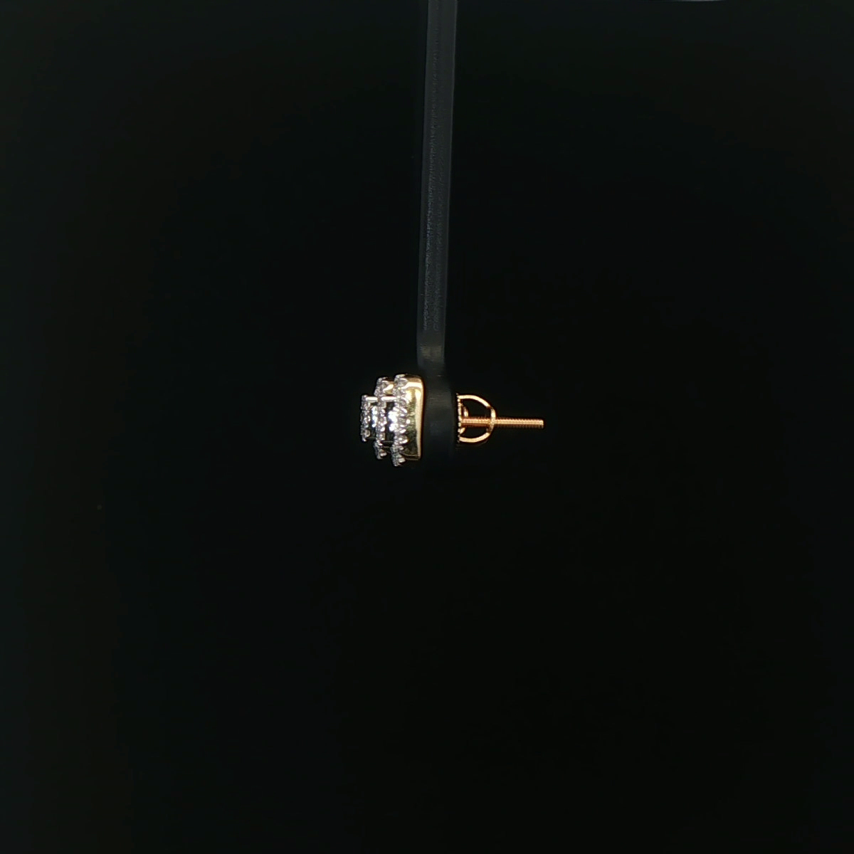 ARETES DE ORO 14K CON DIAMANTES