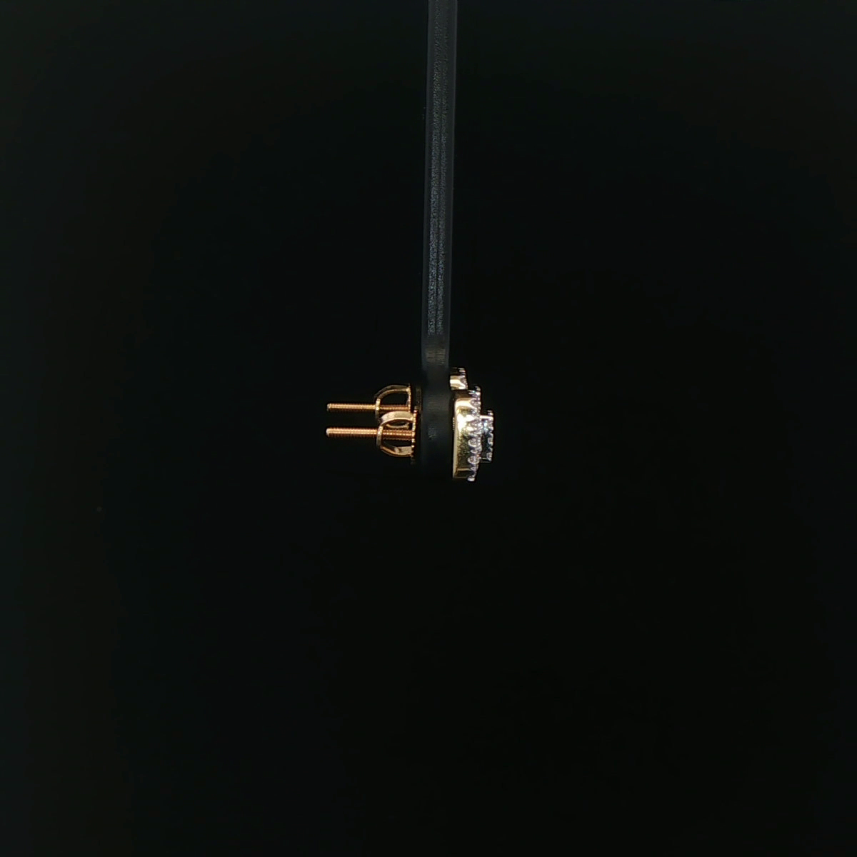 ARETES DE ORO 14K CON DIAMANTES