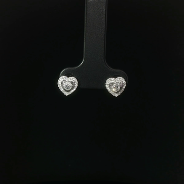 ARETES DE ORO BLANCO 14K CON DIAMANTES