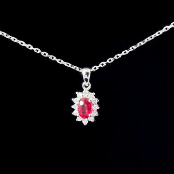 COLLAR DE ORO CON DIAMANTES Y RUBI