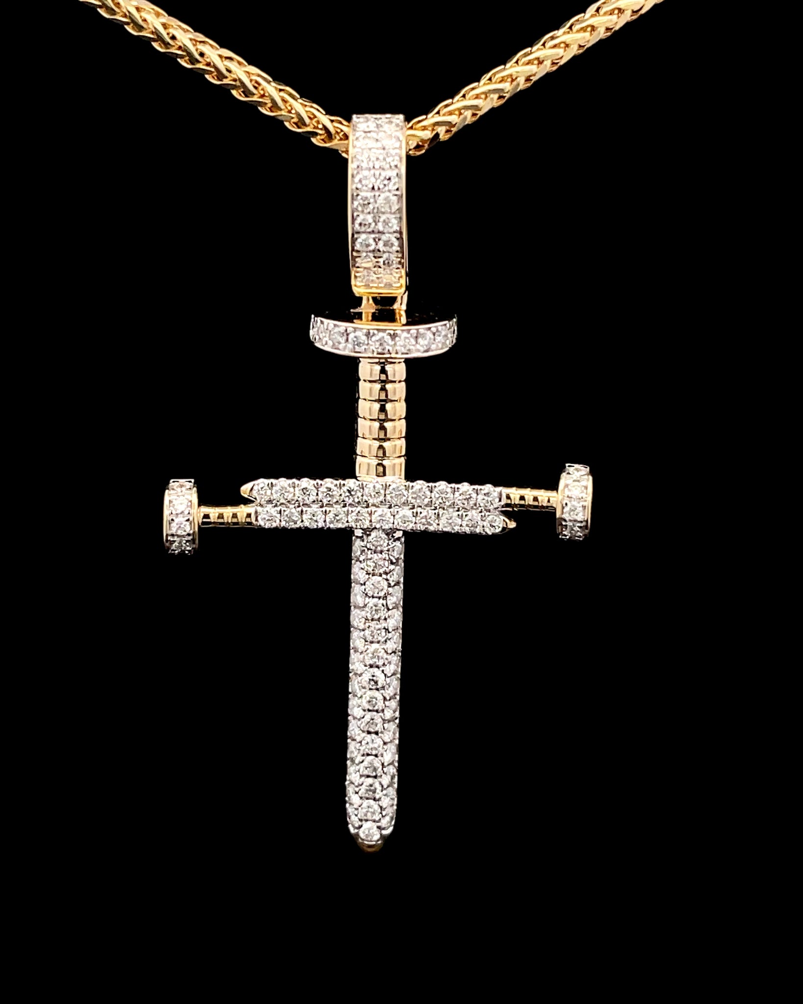 CRUZ DE ORO CON DIAMANTES