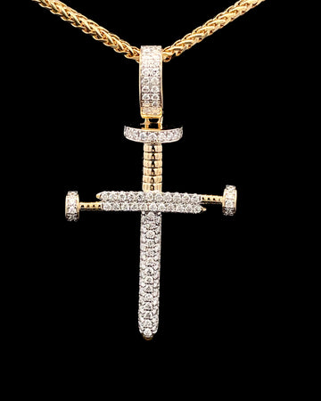 CRUZ DE ORO CON DIAMANTES