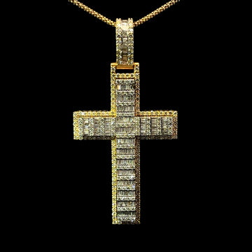 CRUZ DE ORO CON DIAMANTES