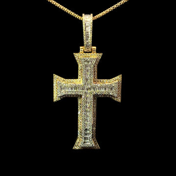 CRUZ DE ORO CON DIAMANTES