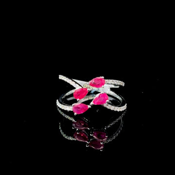 ANILLO DE ORO CON DIAMANTES Y ZAFIRO