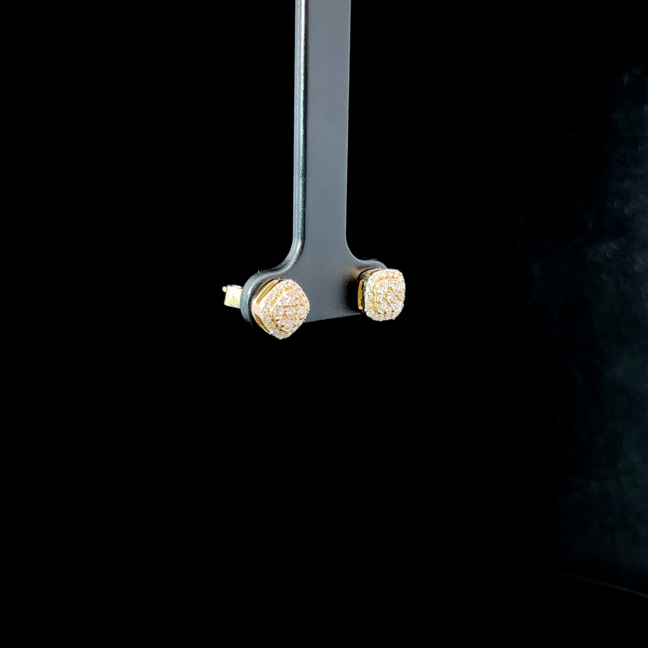 ARETES DE ORO CON DIAMANTES