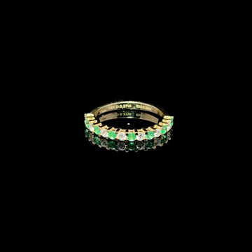 CHURUMBELA DE ORO CON DIAMANTES Y ESMERALDA