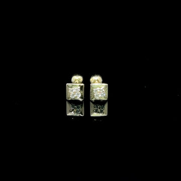 BROQUELES DE ORO CON DIAMANTE