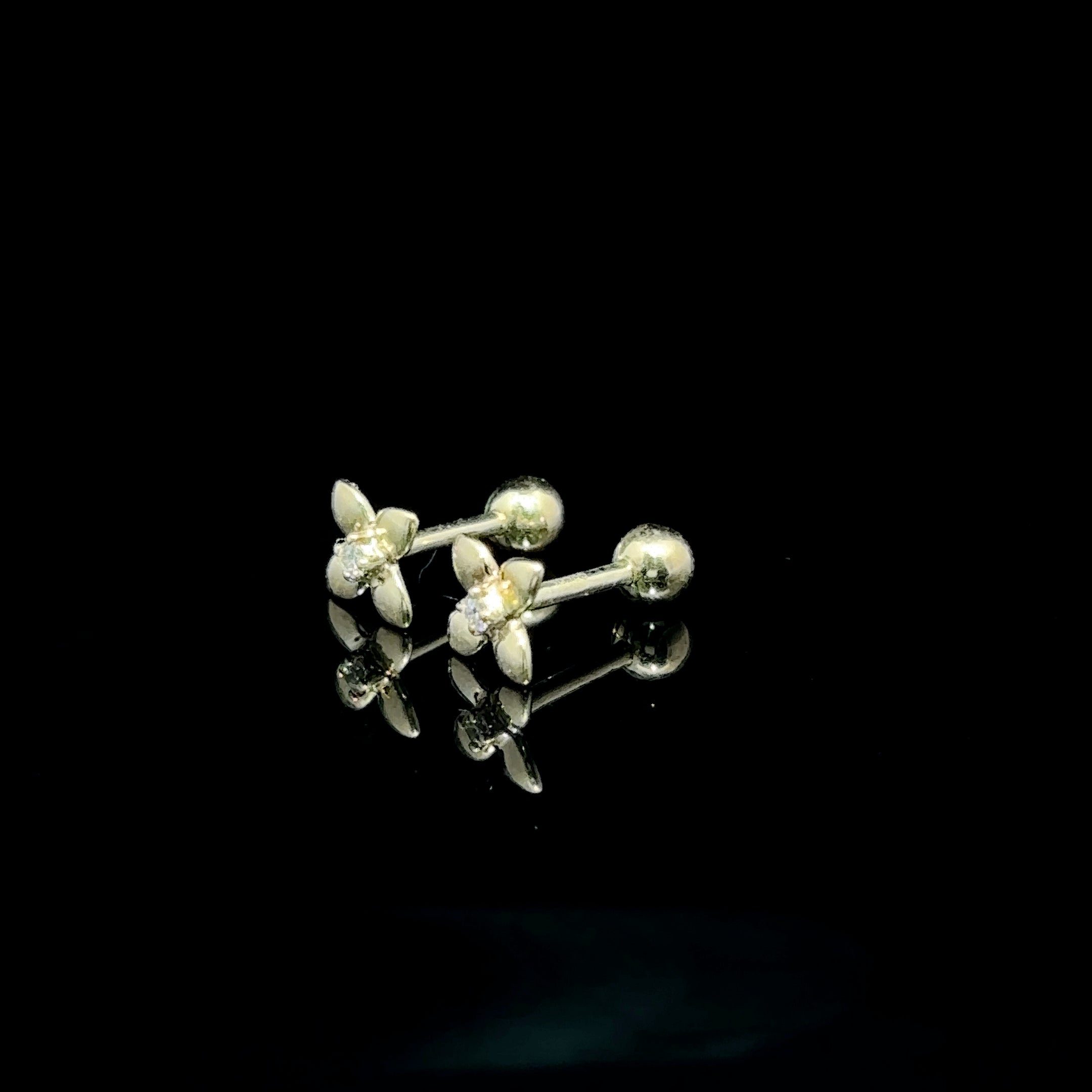 BROQUELES DE ORO CON DIAMANTE