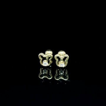 BROQUELES DE ORO CON DIAMANTE