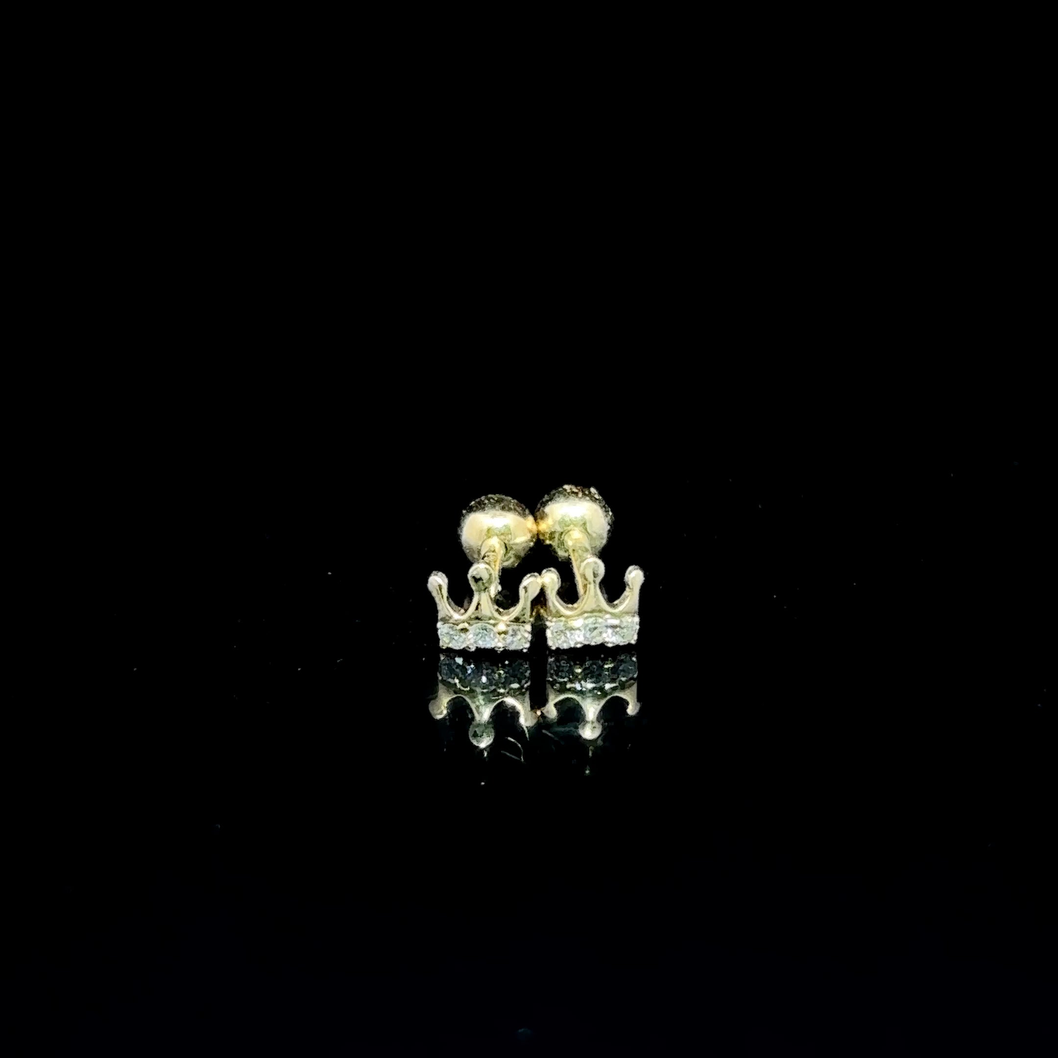 BROQUELES DE ORO CON DIAMANTES