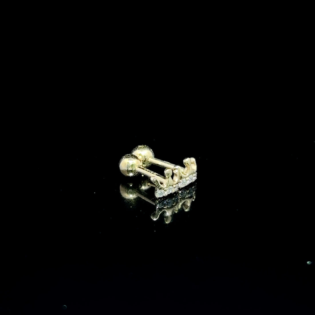 BROQUELES DE ORO CON DIAMANTES