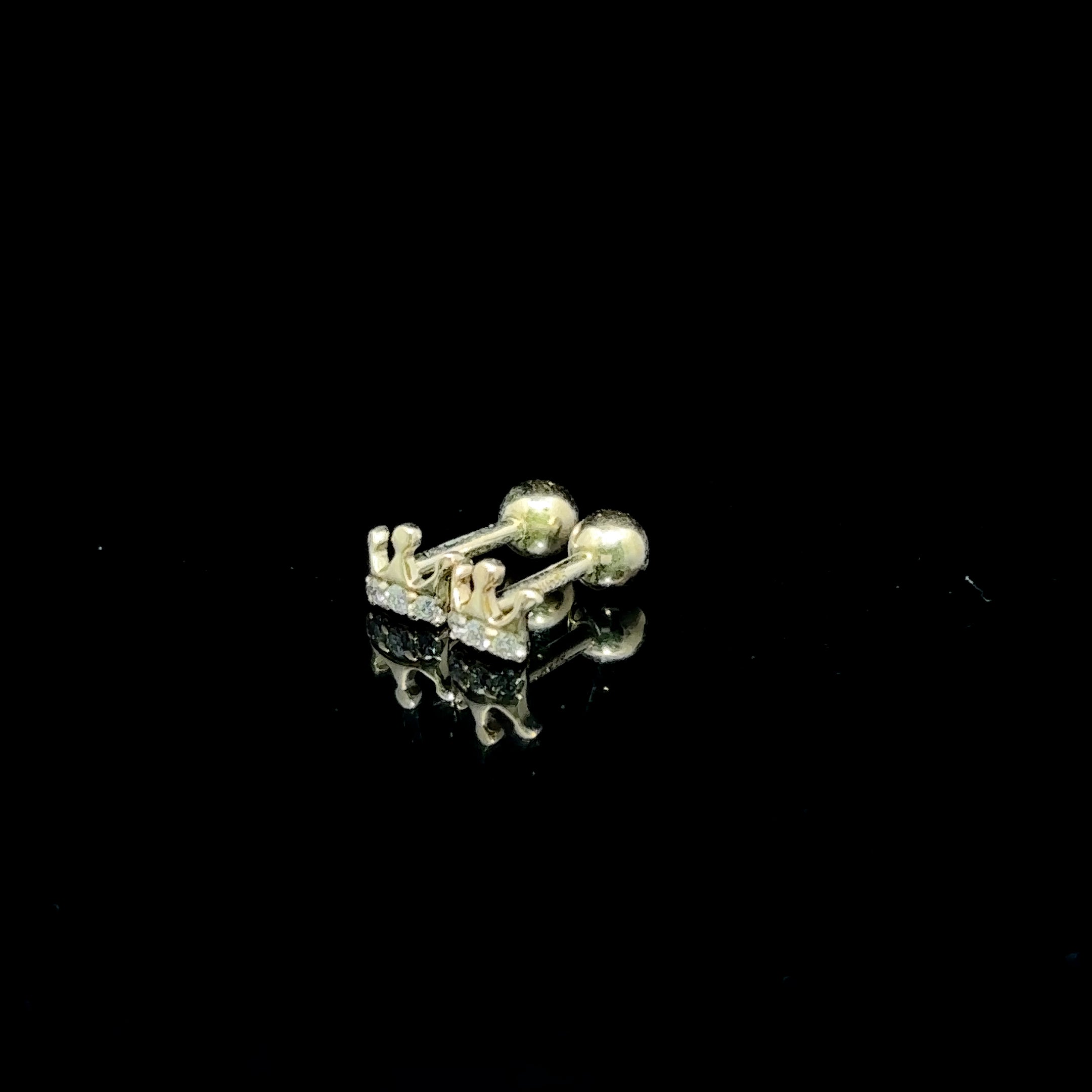 BROQUELES DE ORO CON DIAMANTE