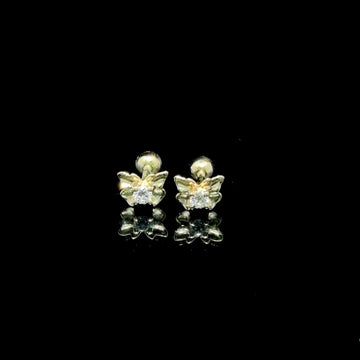 BROQUELES DE ORO CON DIAMANTE