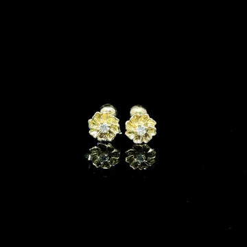 BROQUELES DE ORO CON DIAMANTE