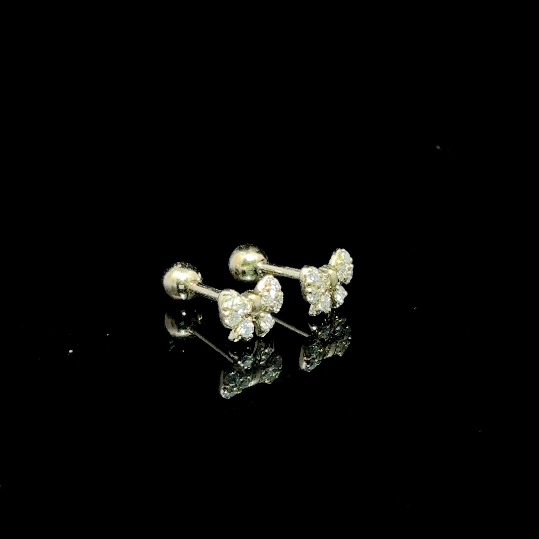 BROQUELES DE ORO CON DIAMANTE