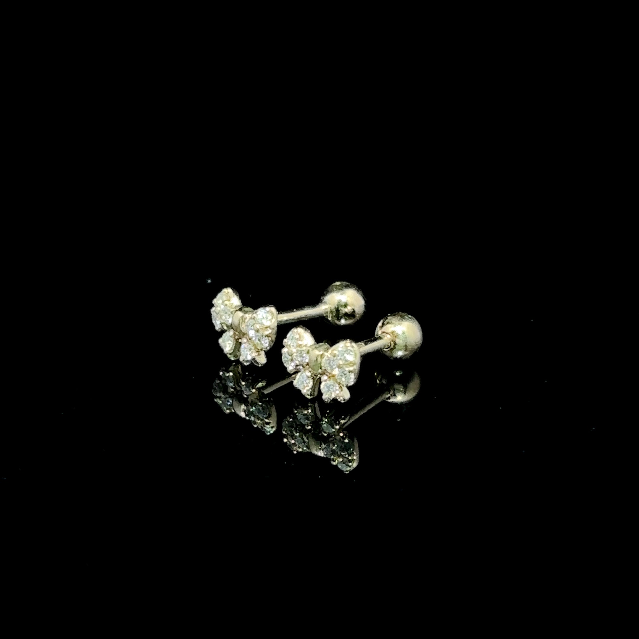 BROQUELES DE ORO CON DIAMANTE