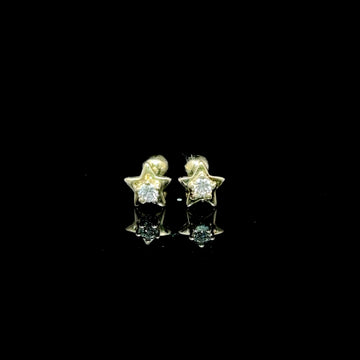 BROQUELES DE ORO CON DIAMANTE