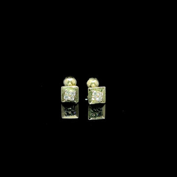 BROQUELES DE ORO CON DIAMANTE