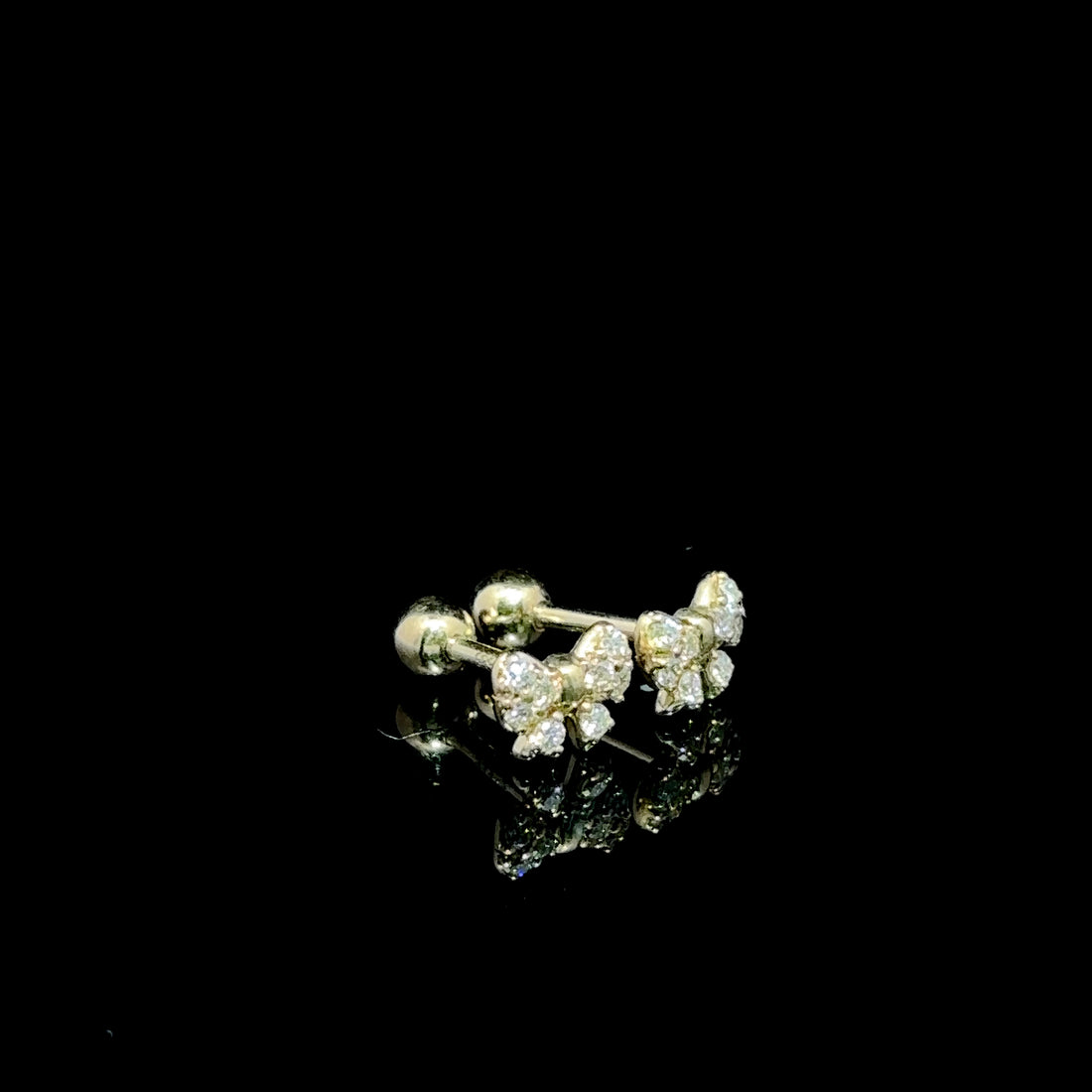 BROQUELES DE ORO CON DIAMANTE