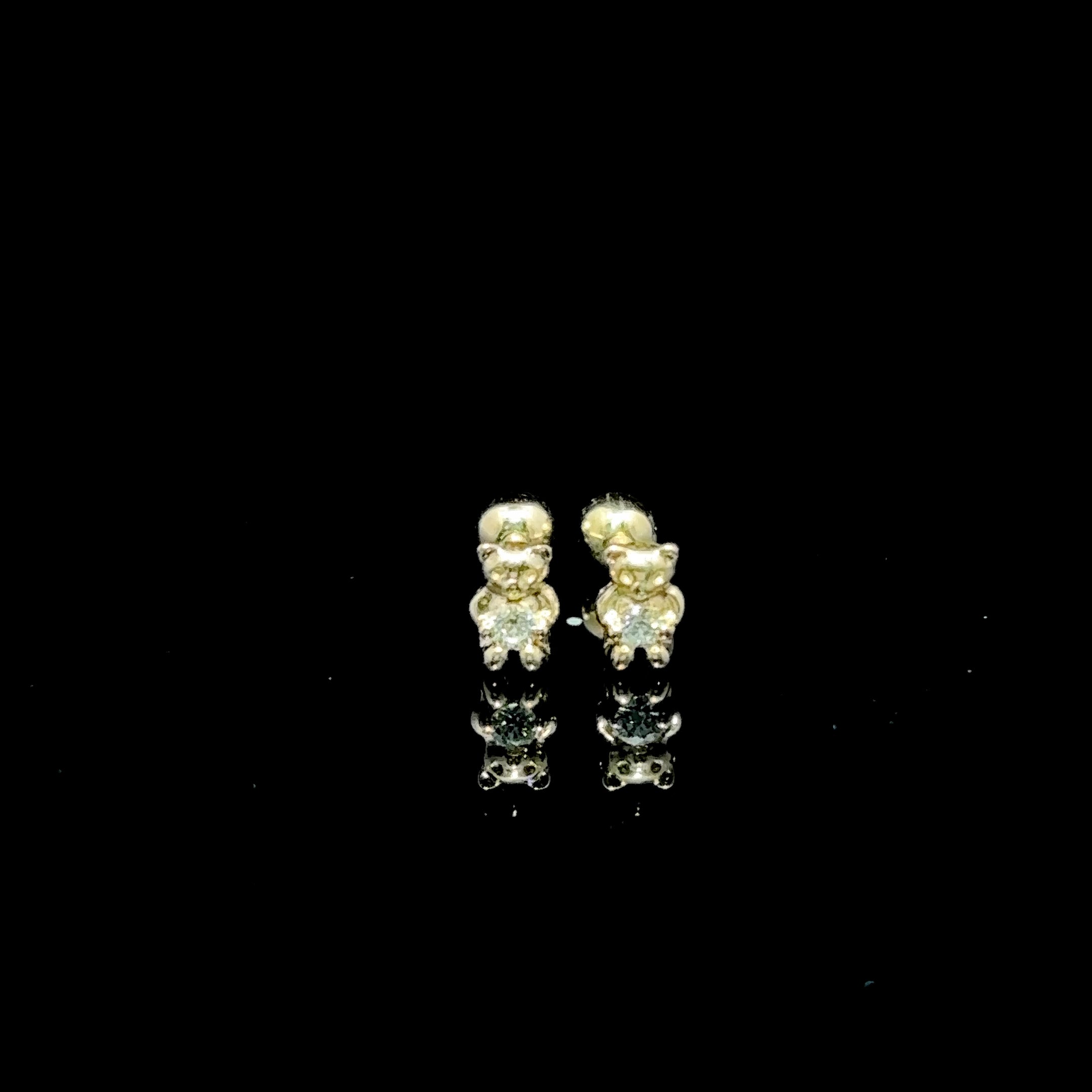 BROQUELES DE ORO CON DIAMANTE