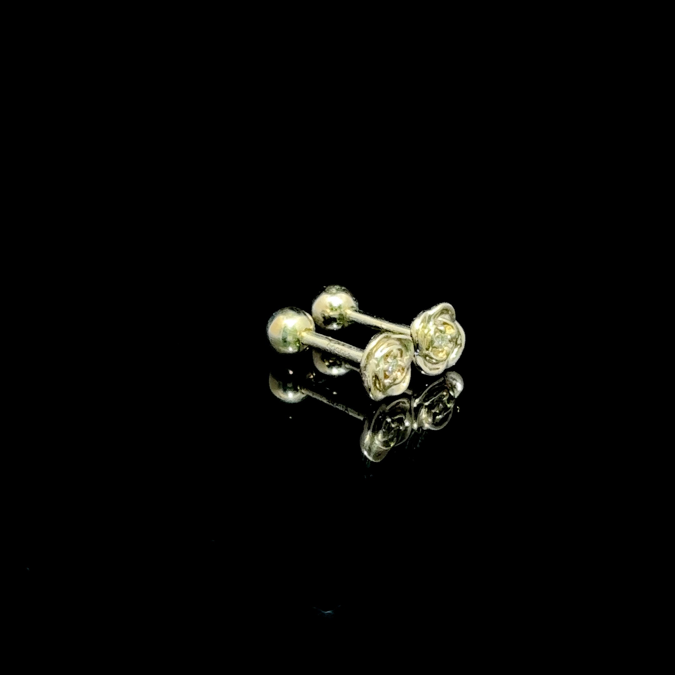 BROQUELES DE ORO CON DIAMANTE