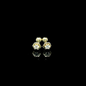 BROQUELES DE ORO CON DIAMANTE