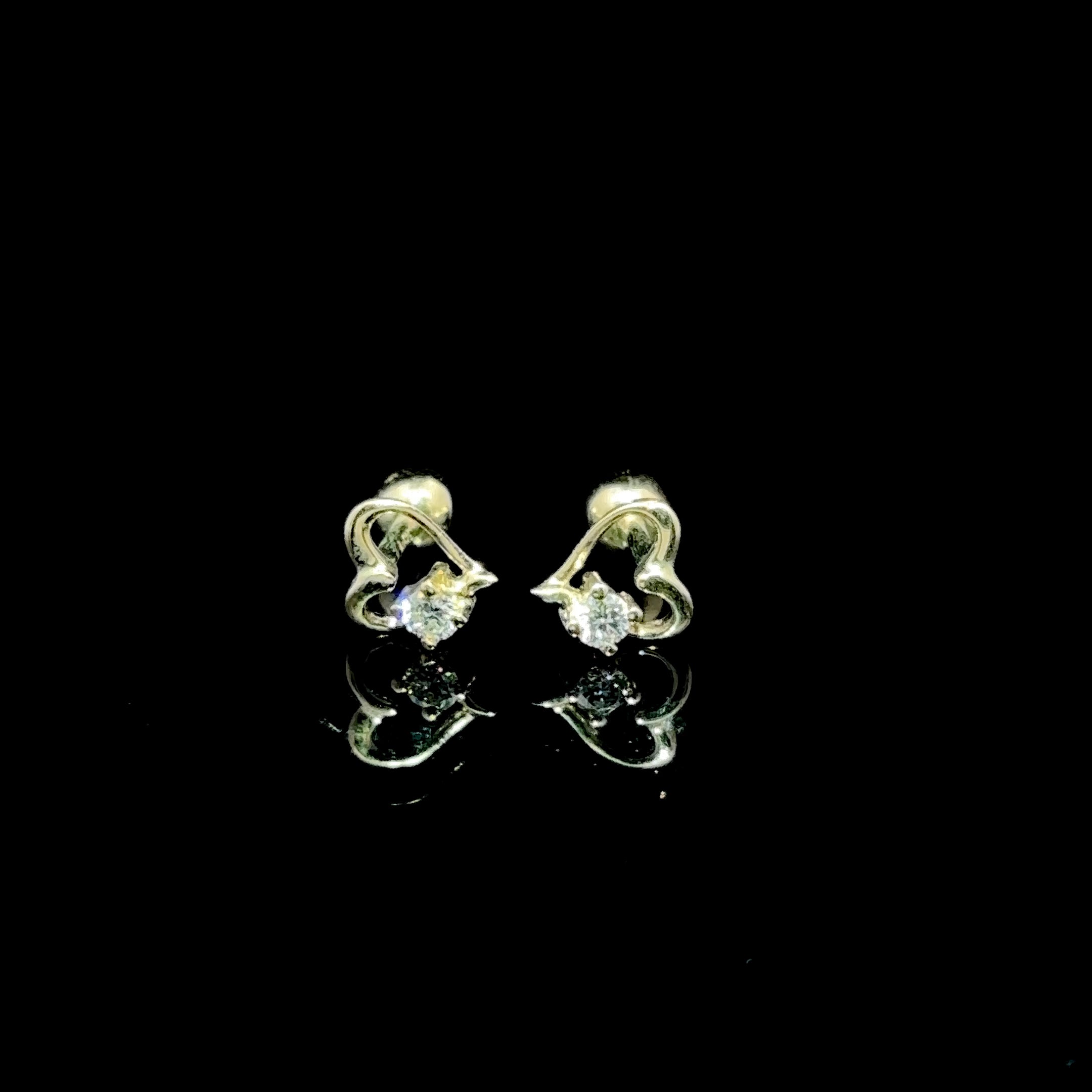BROQUELES DE ORO CON DIAMANTE