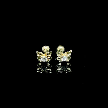 BROQUELES DE ORO CON DIAMANTE