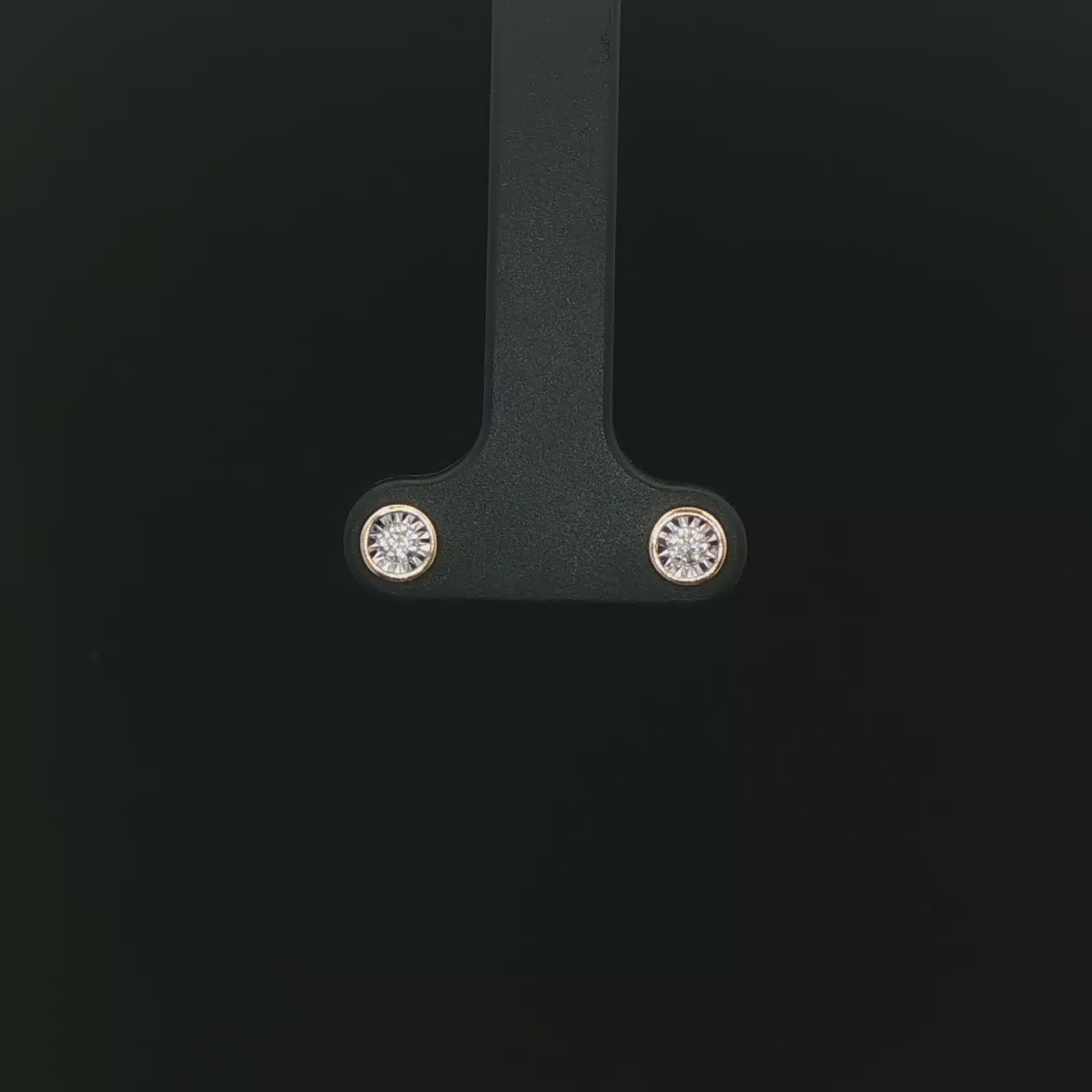 ARETES DE ORO 14KN CON DIAMANTES