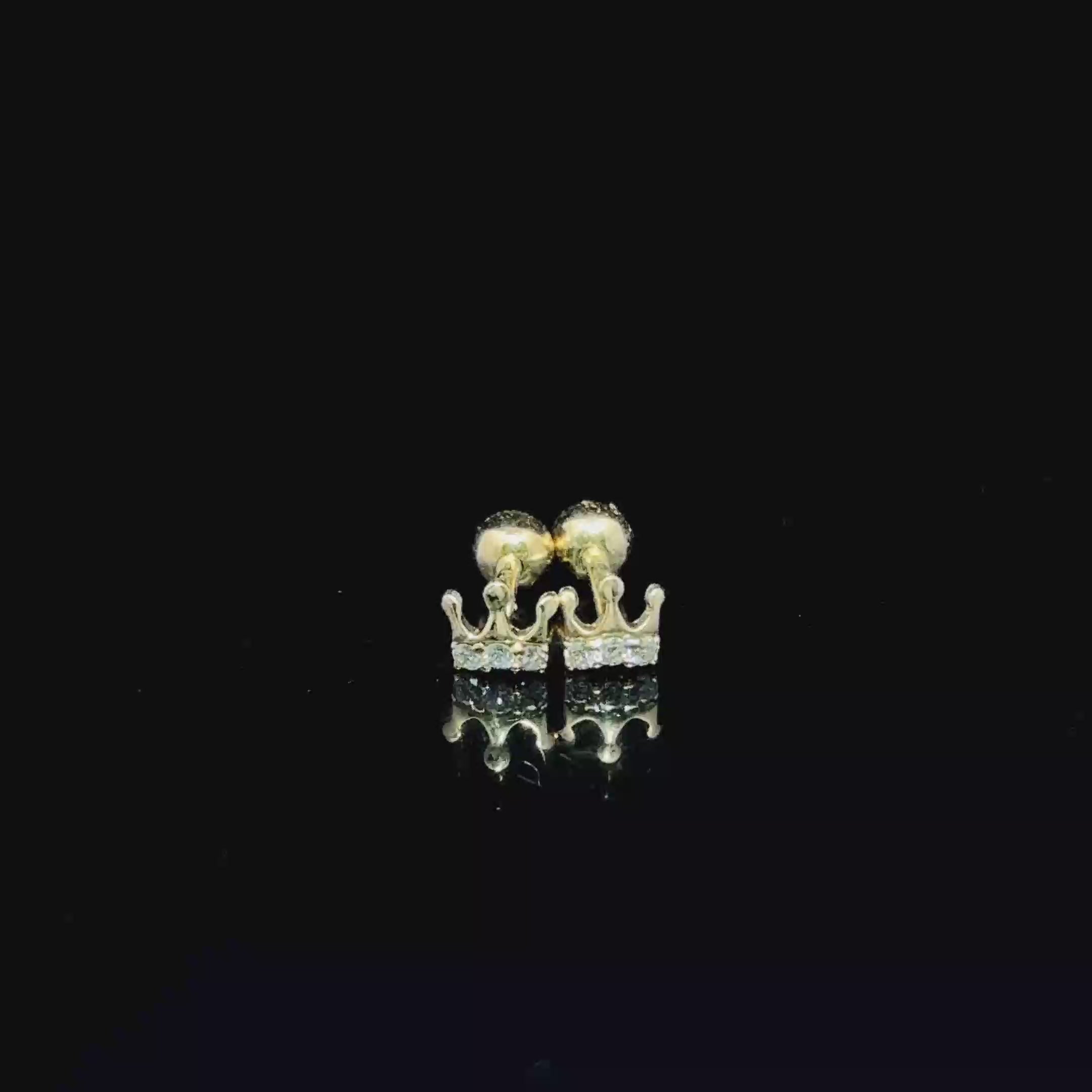 BROQUELES DE ORO CON DIAMANTES