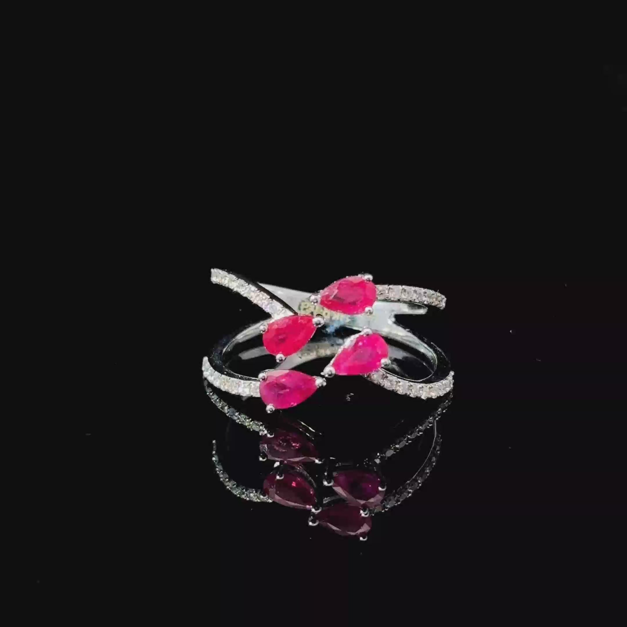 ANILLO DE ORO CON DIAMANTES Y ZAFIRO