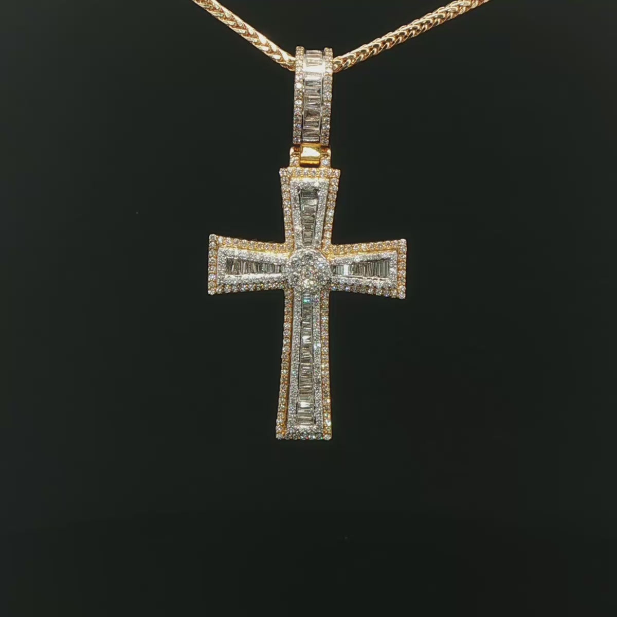 CRUZ DE ORO CON DIAMANTES
