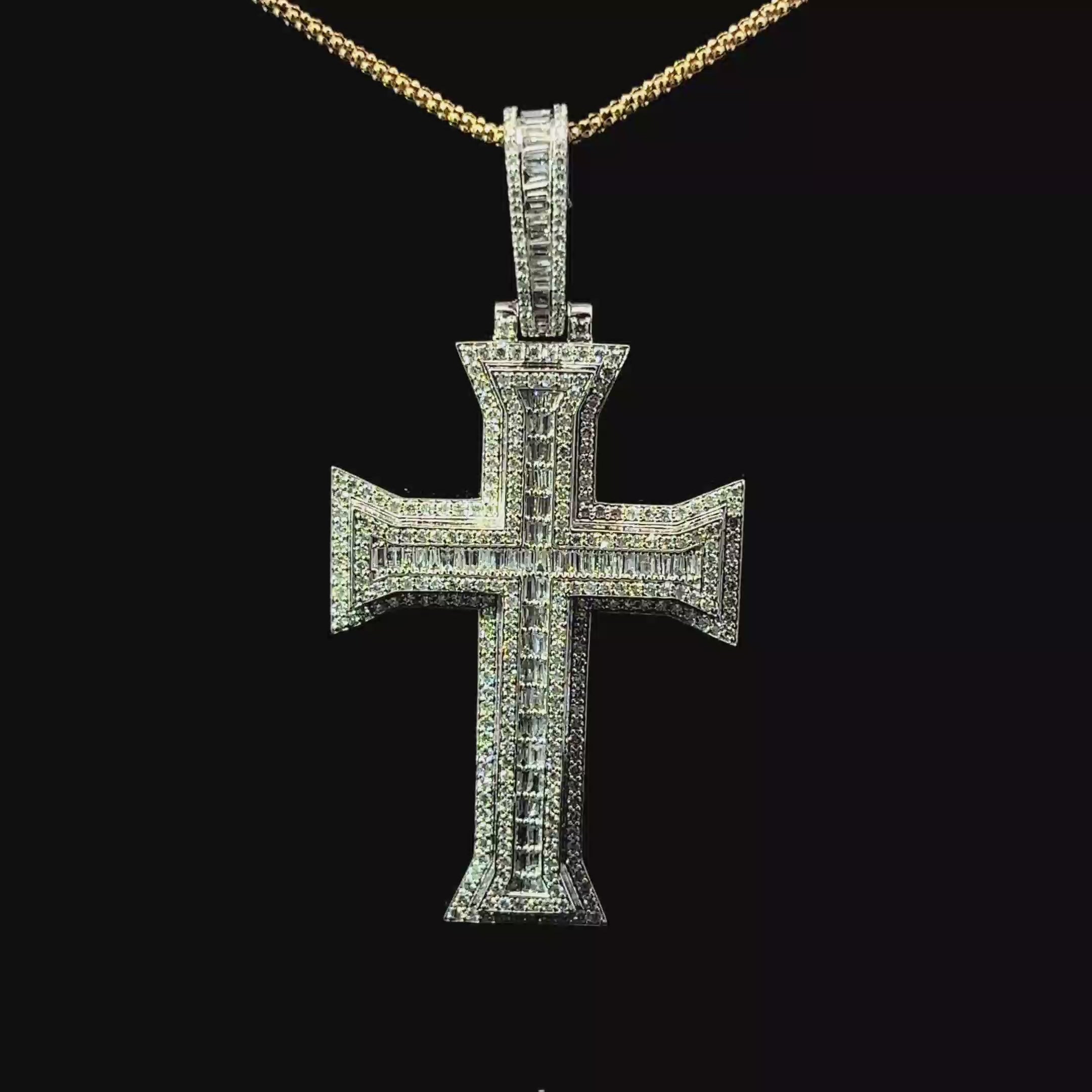 CRUZ DE ORO CON DIAMANTES