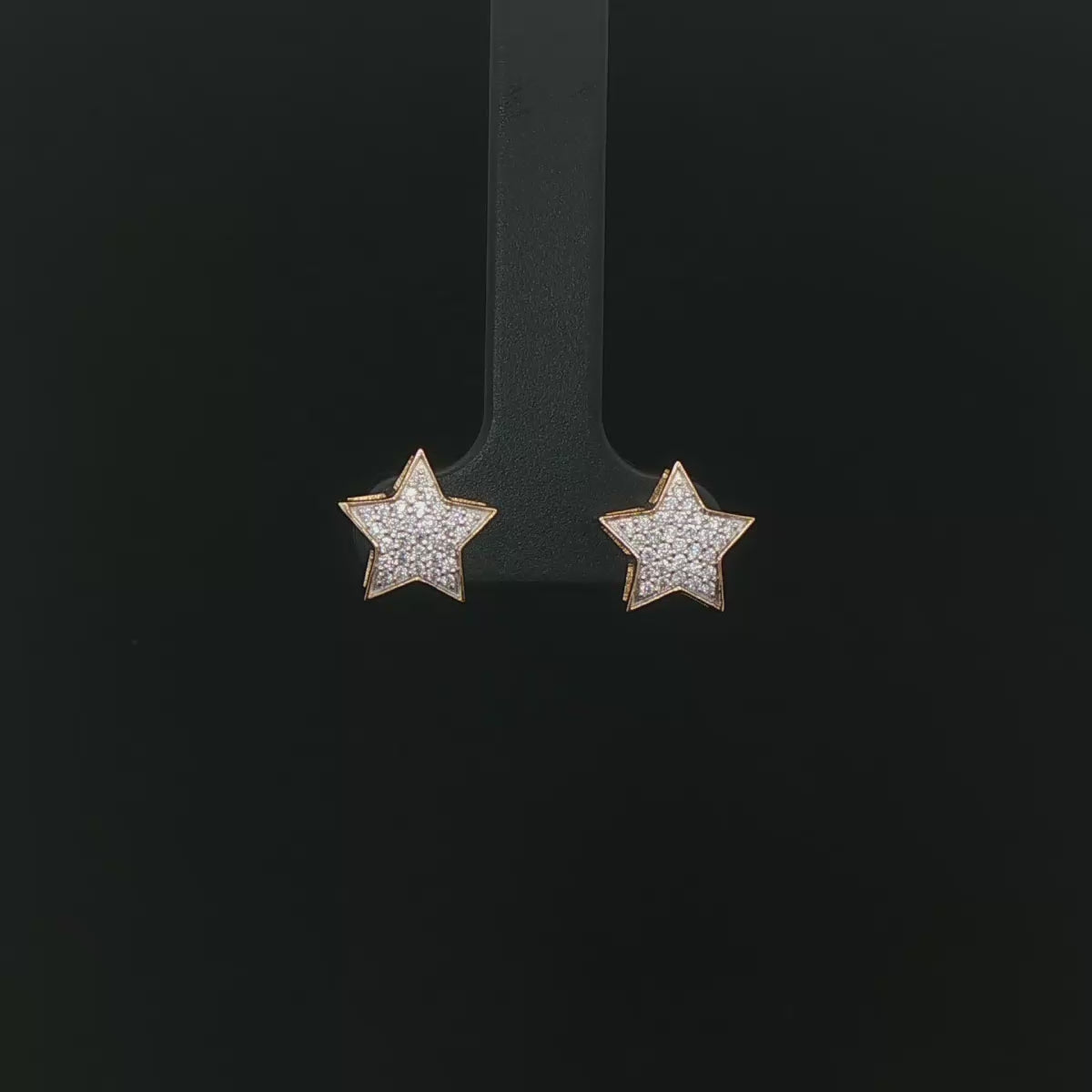 ARETES DE ORO 14K CON DIAMANTES