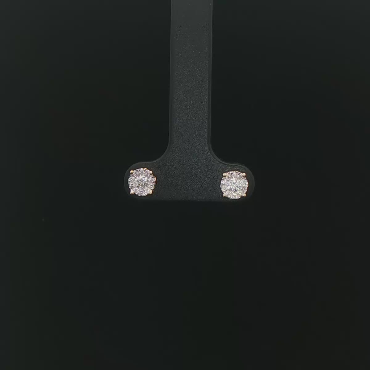 ARETES DE ORO 14K CON DIAMANTES