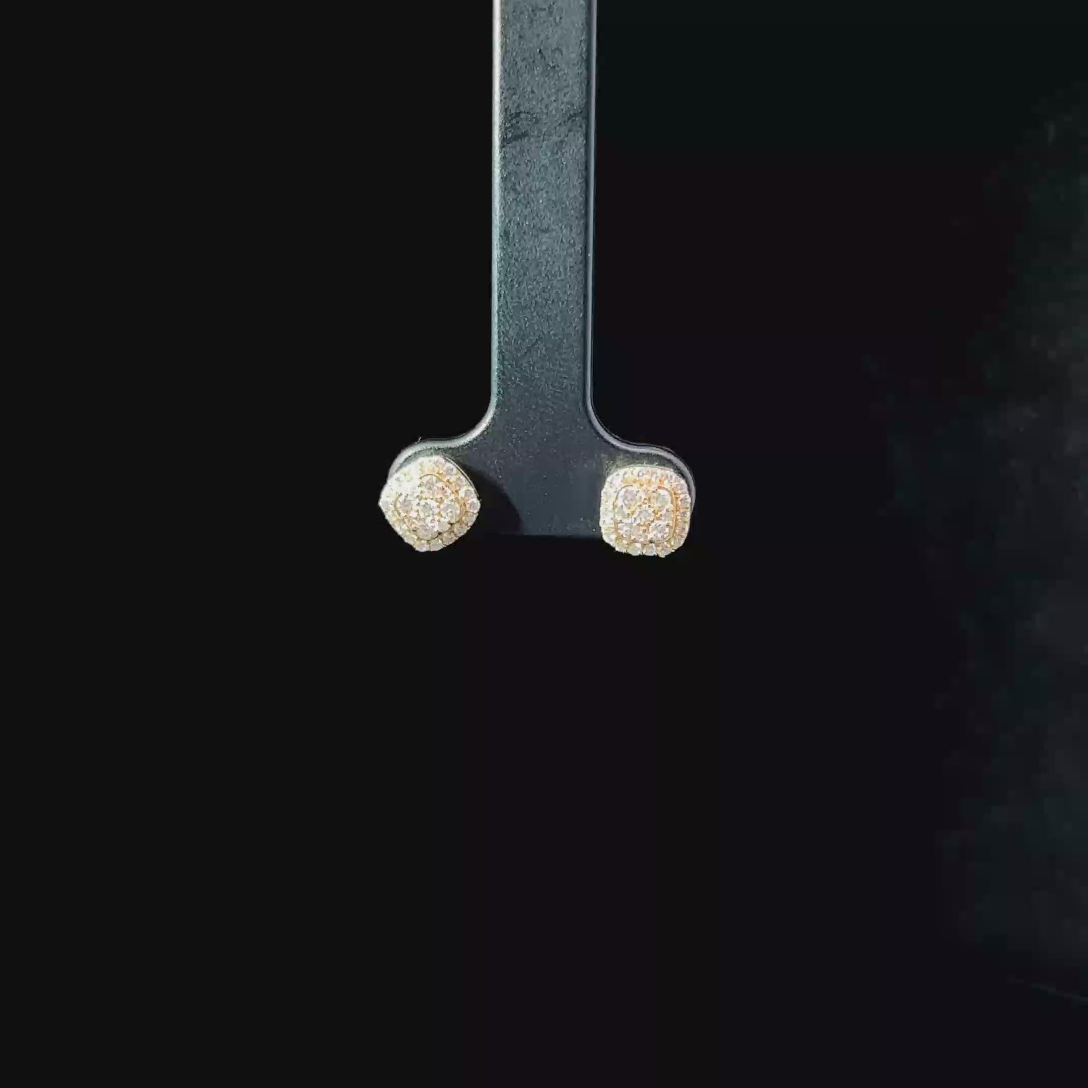 ARETES DE ORO CON DIAMANTES